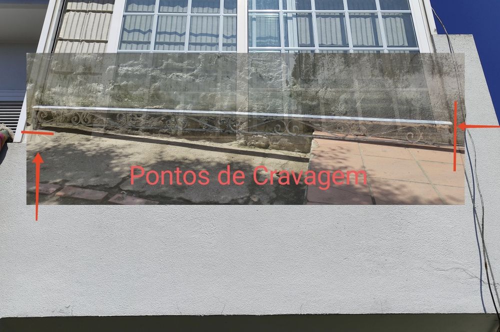 Corrimão de ferro forjado de canto