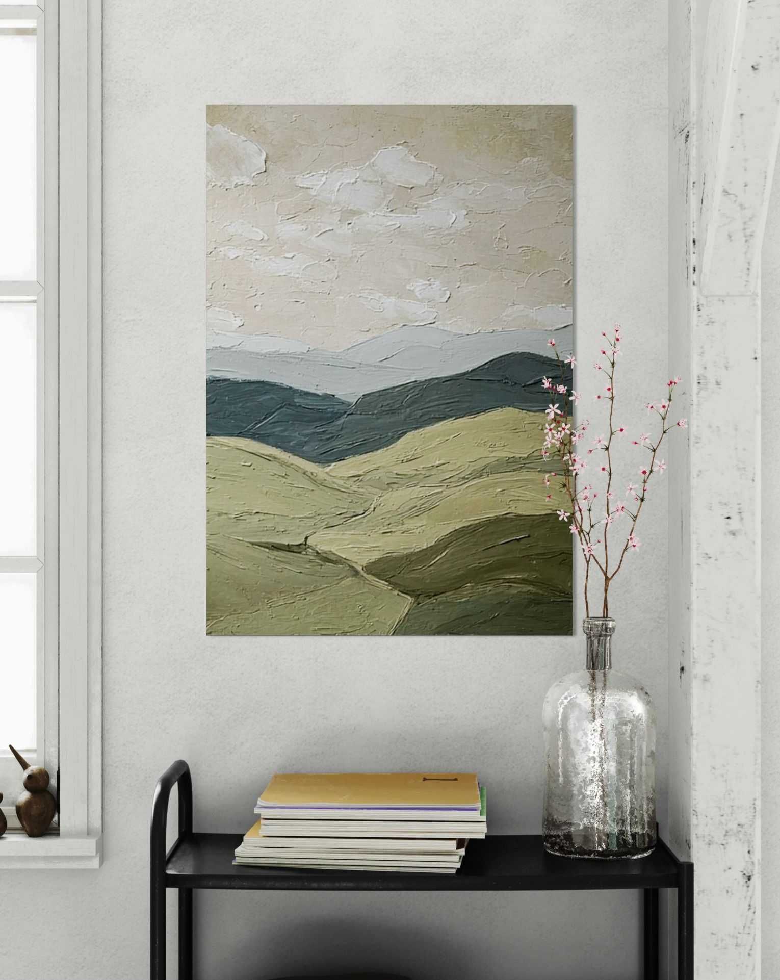 Obraz na płótnie strukturalny abstrakcja Wabi Sabi / Japandi 30×40