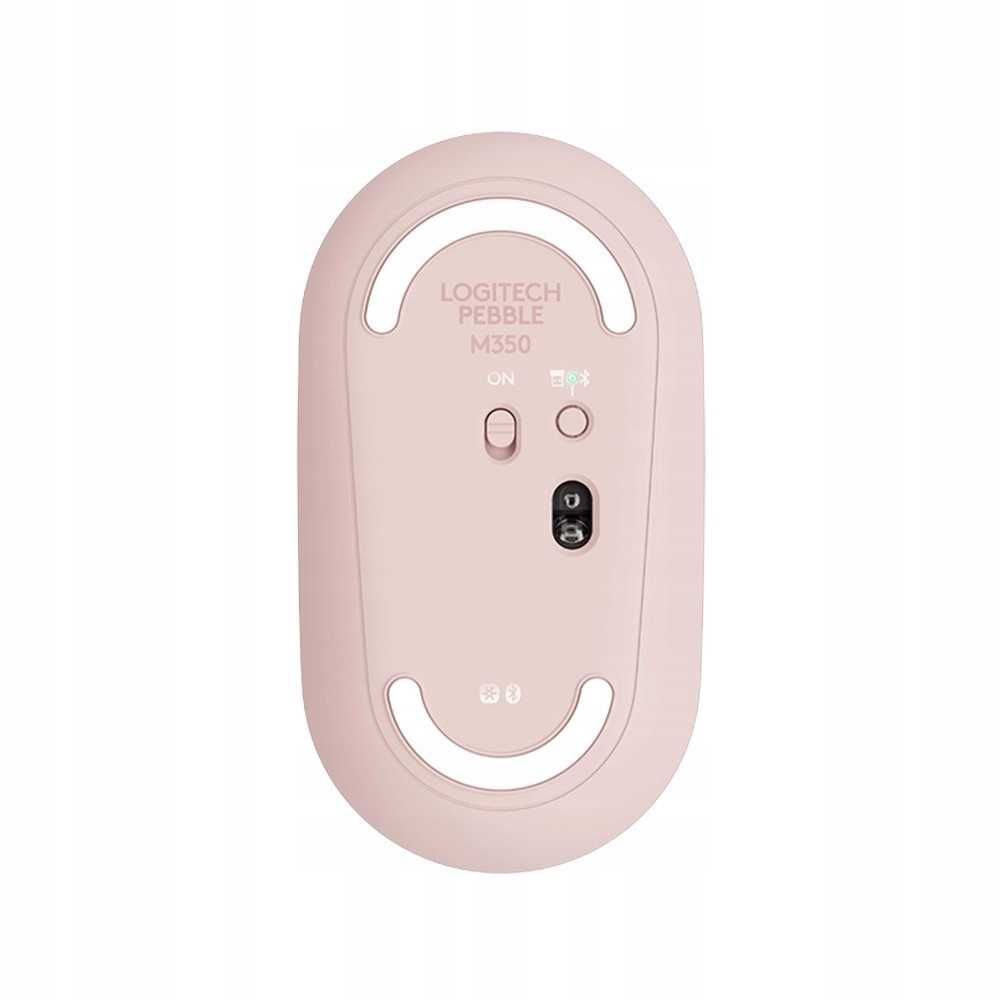 Logitech Pebble M350 Mysz bezprzewodowa Bluetooth Cicha Smukła różowa