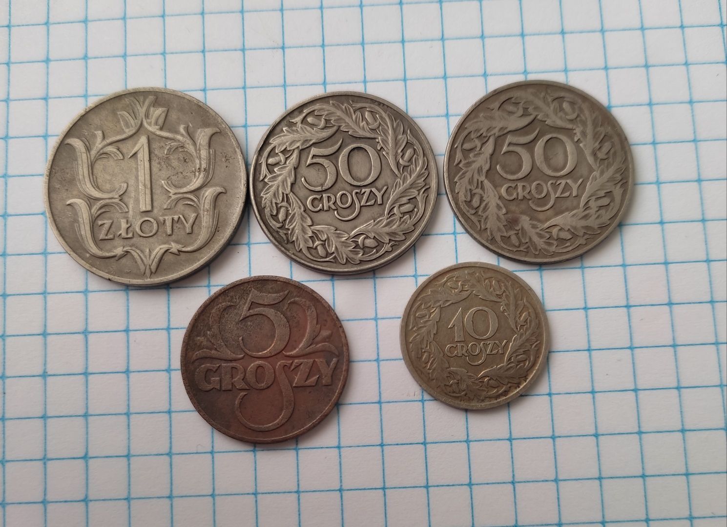 Монети Польщі 5 шт