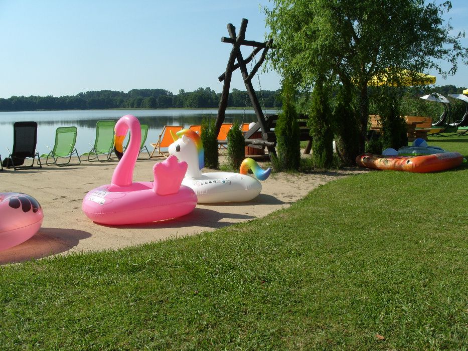 MAZURY APARTAMENT 50m2 nad jeziorem własna plaża kajaki łódka rower