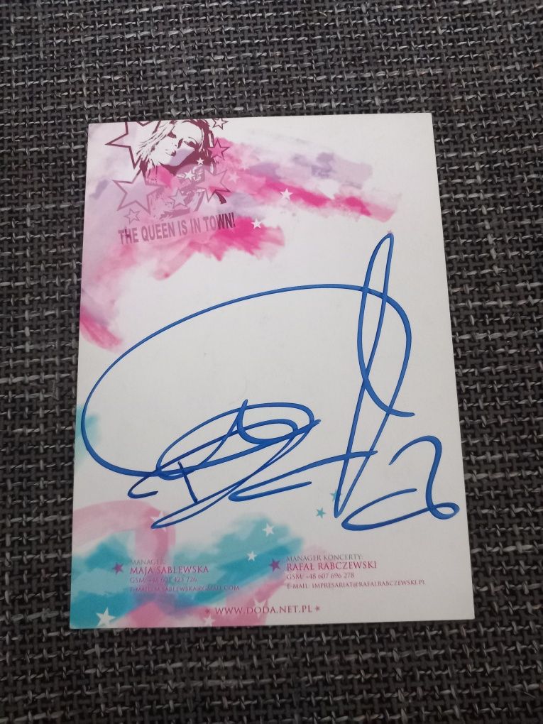 Autograf Doda Autentyczny
