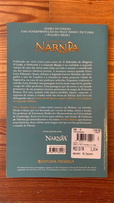 As Crónicas de Narnia ; O Leão, a Feiticeira e o Guarda-Roupa