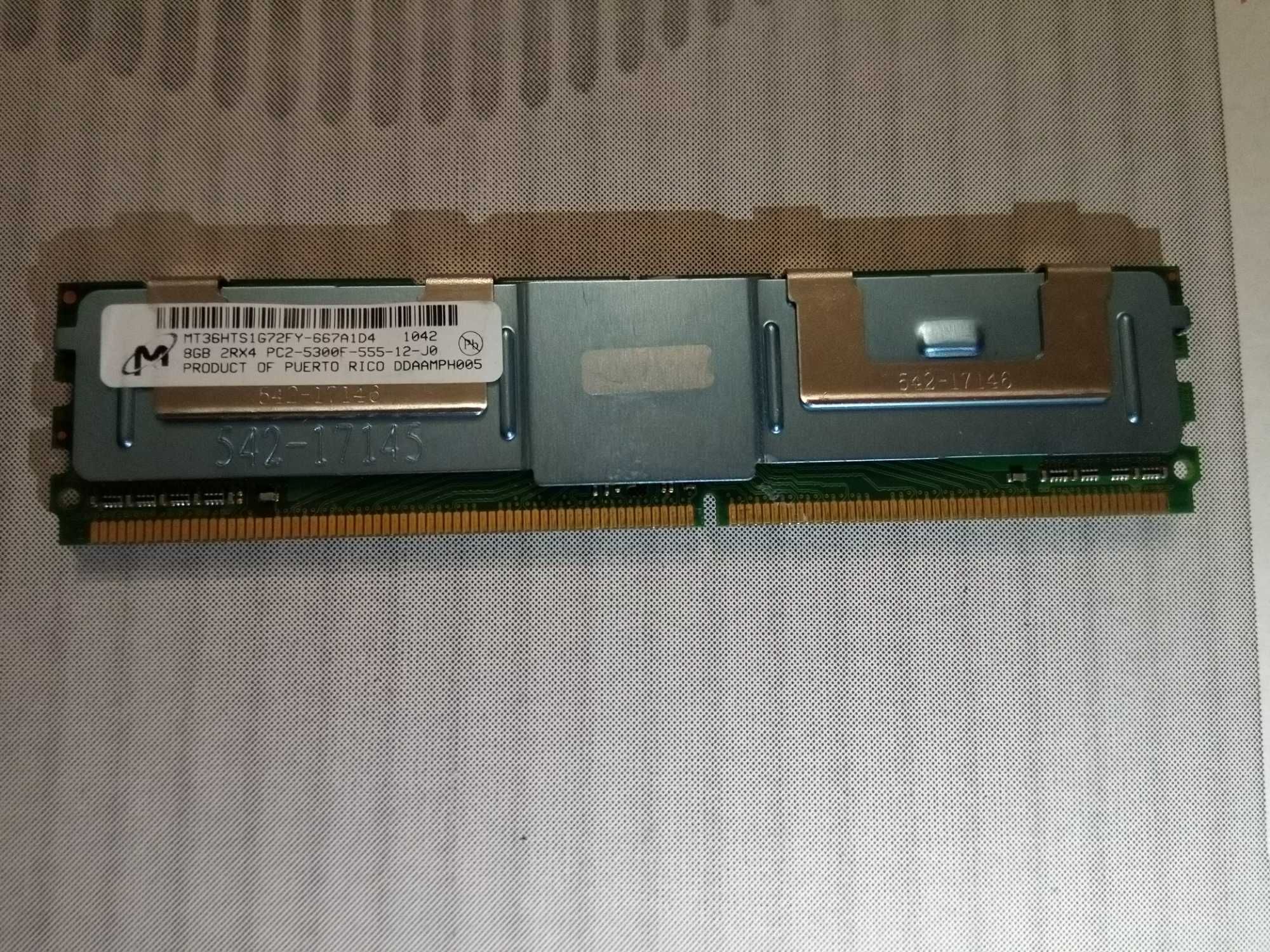 память  Micron  8GB  2RX4 PC2-5300F DDR2-667MHZ  MT36HTS1G72PY-667A1
