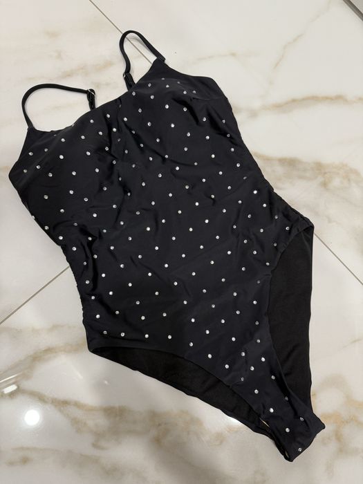 Купальник -боди в стразах