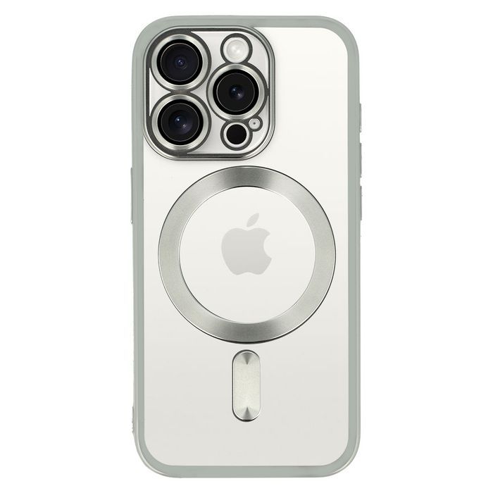 Metallic Magsafe Case Do Iphone 15 Srebrny
