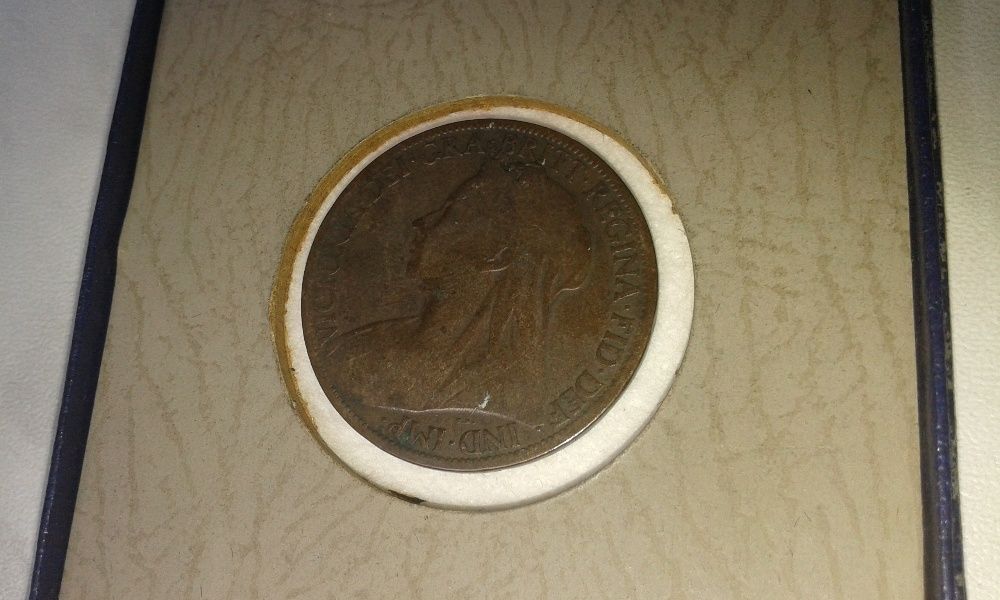 Moneta One Penny pens 1897 rok anglia