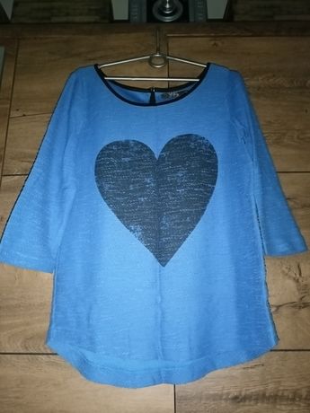 Niebieski sweterek z sercem RESERVED r. L