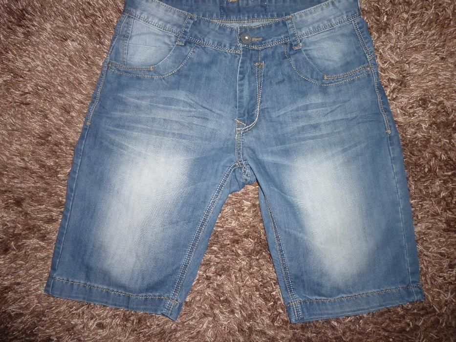 spodenki jeans chłopięce męskie krótkie spodnie S M 158 164