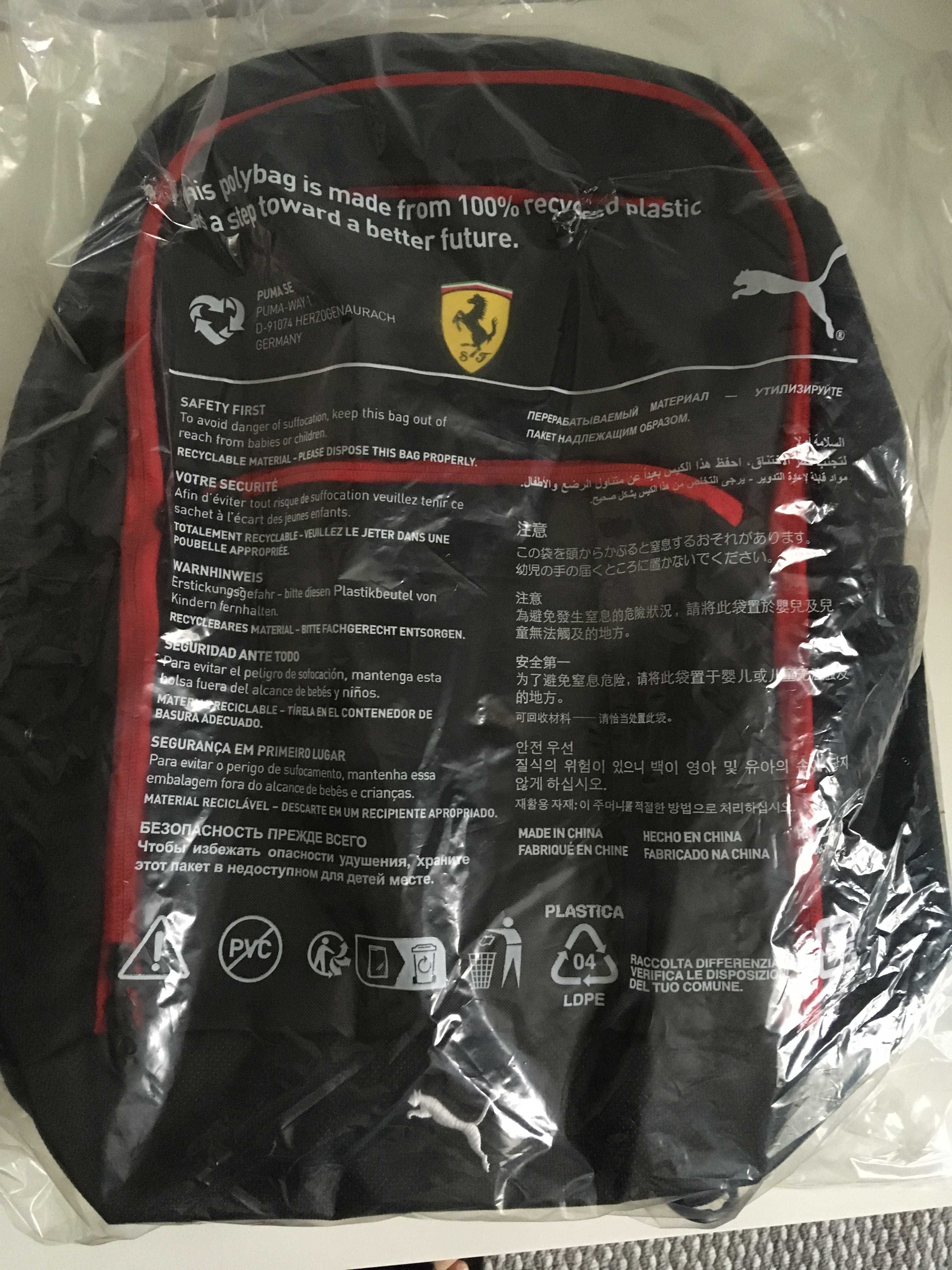 Plecak sportowy Puma Scuderia Ferrari F1 Team studencki