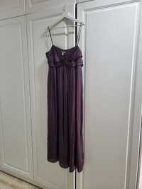 Suknia długa ,satynowa H&M , rozmiar L