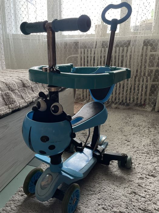 Самокат 5 в 1 з батьківською ручкою в хорошому стані