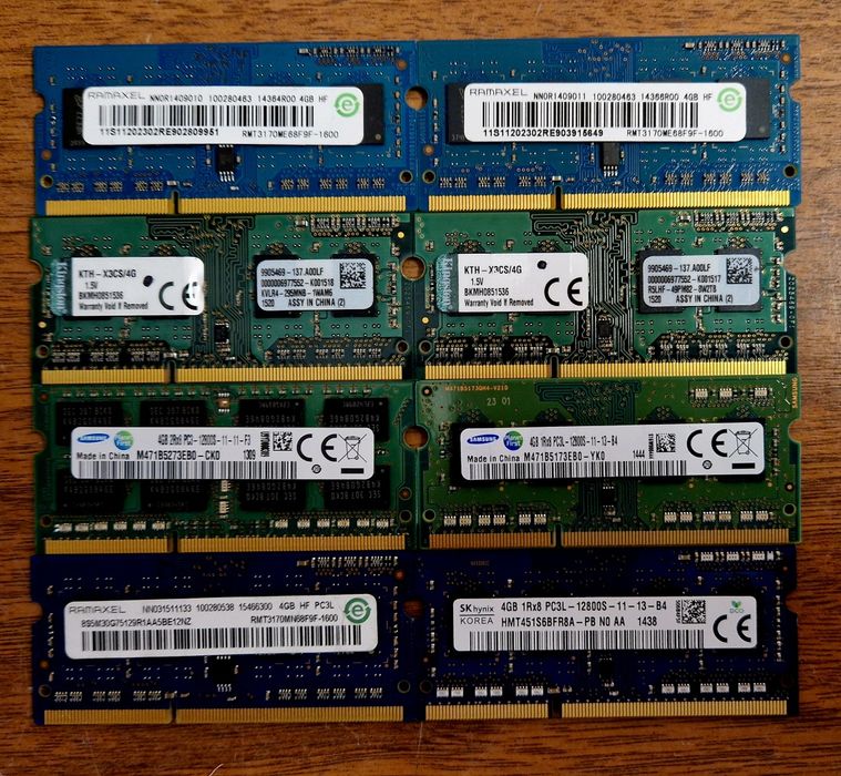 Pamięć RAM 8gb 4gb 2gb ddr3l do laptopa