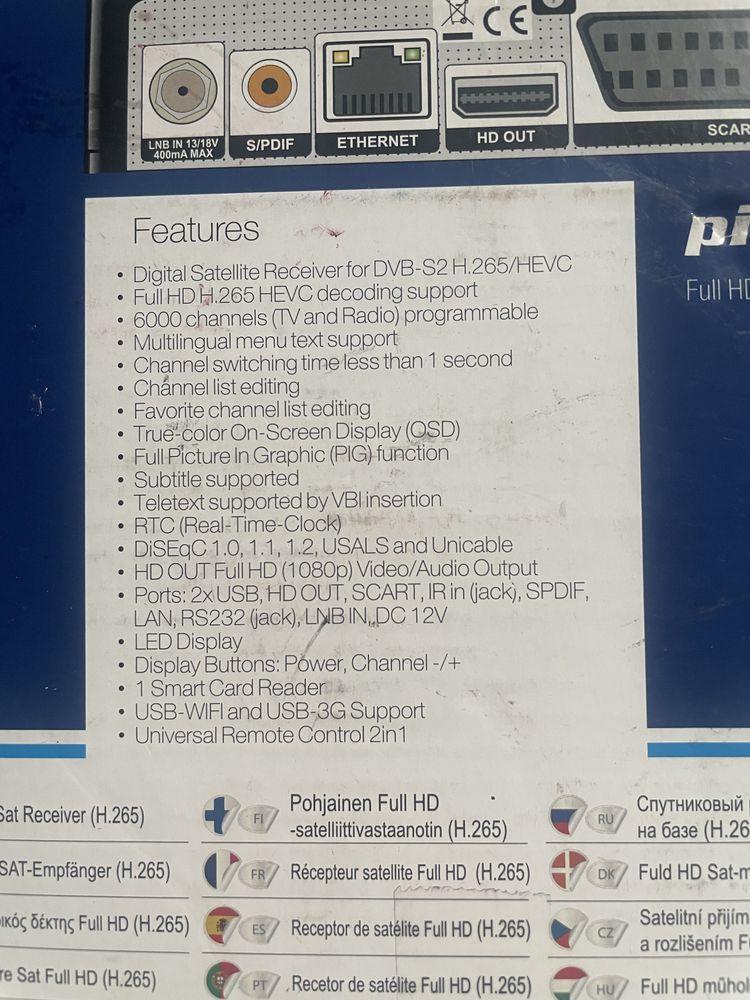 Dekoder satelitarny Edision Piccollino DVB-S2 Full Hd
