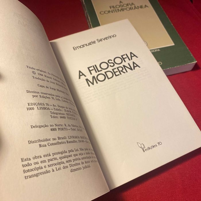 A Filosofia Moderna - A Filosofia Contemporânea - Emanuele Severino