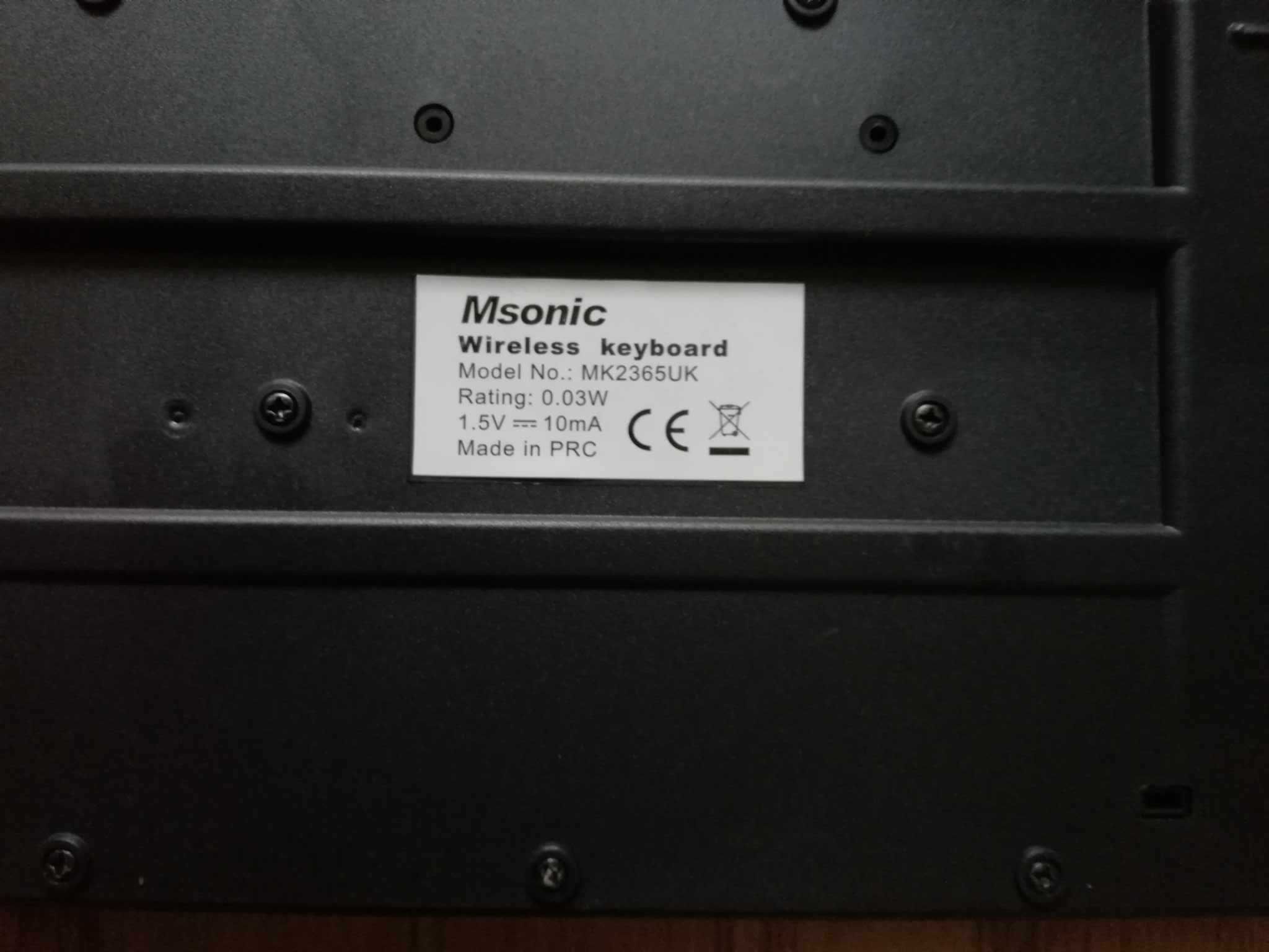 Klawiatura bezprzewodowa Msonic MK2365UK