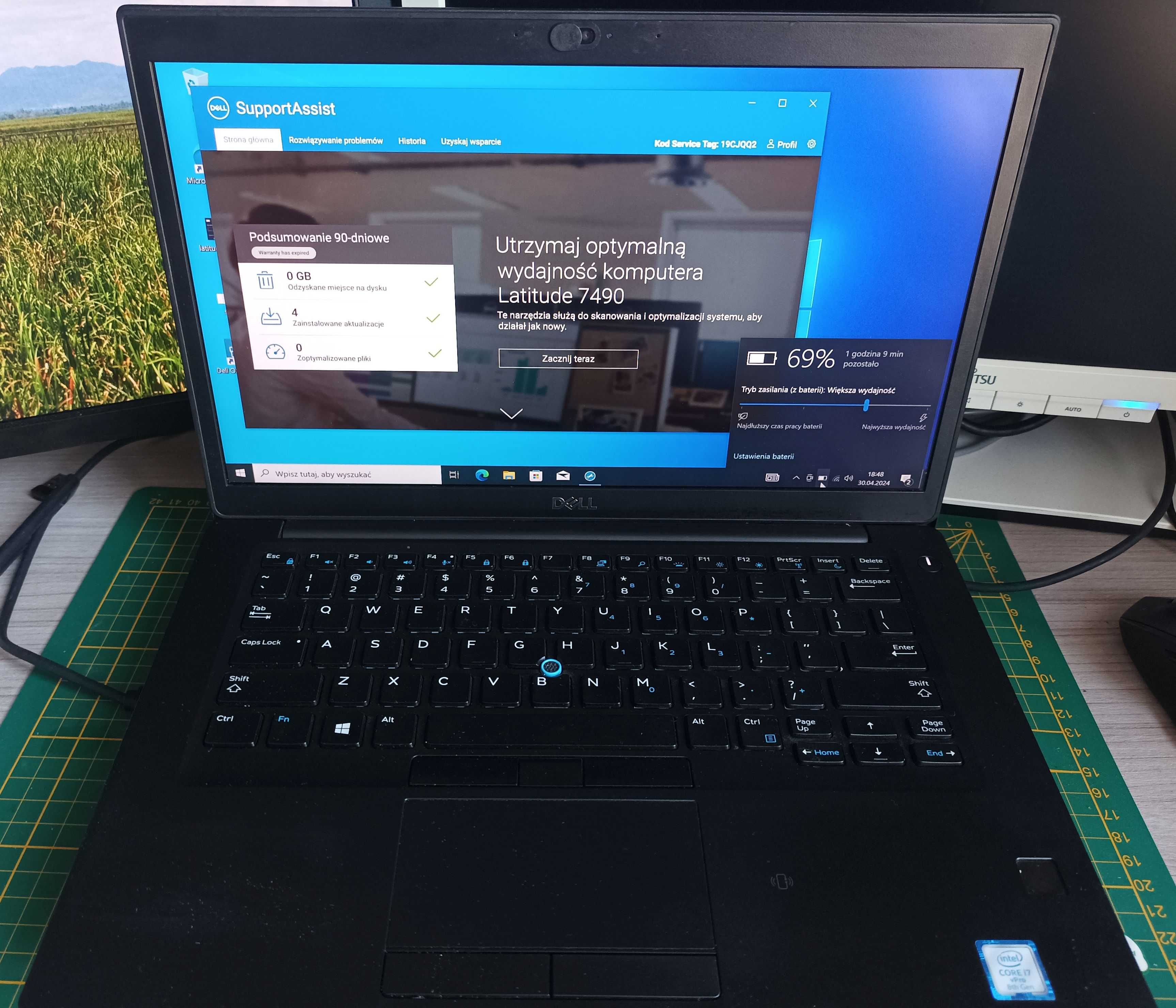 Dell Latitude 7490 14" i7-8/16/256 intel. stan BDB