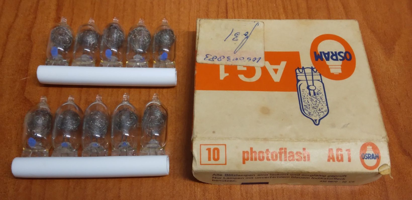 Lâmpadas de flash AG1 antigas