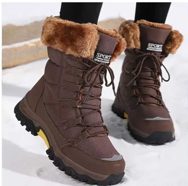 Дитячі унісекс міцні зимові чоботи зі штучним хутряним коміром