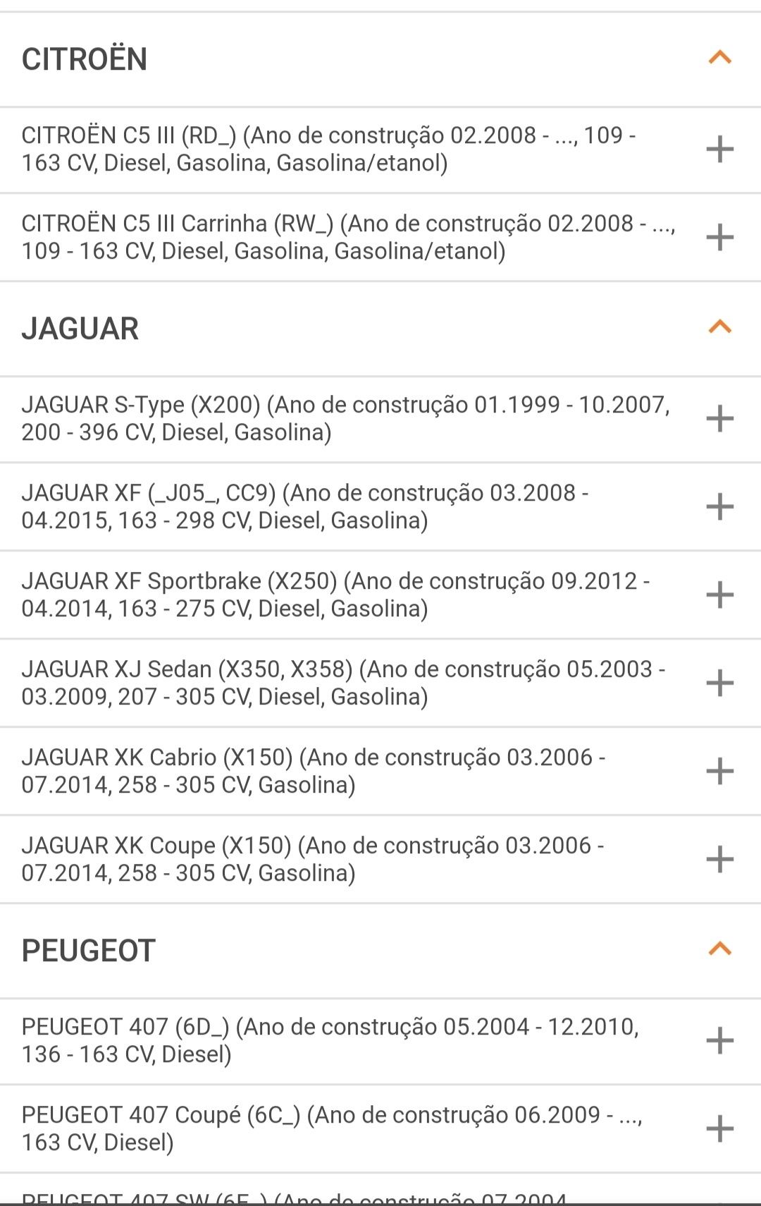 Pastilhas de travão de disco