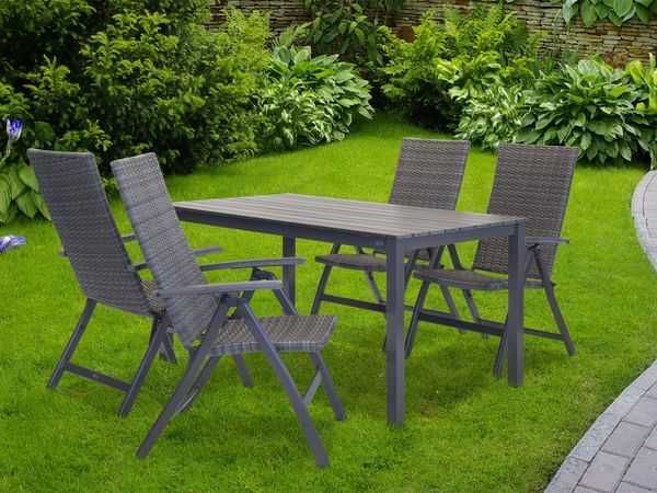 Stół ogrodowy aluminium prostokątny 150 x 90 x 74 cm Wyprzedaż