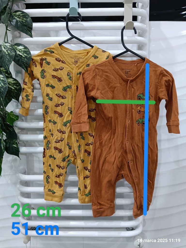 2 pack nowych śpiochów rozm. 68 cm