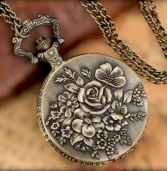 Relógio de Bolso Rosas