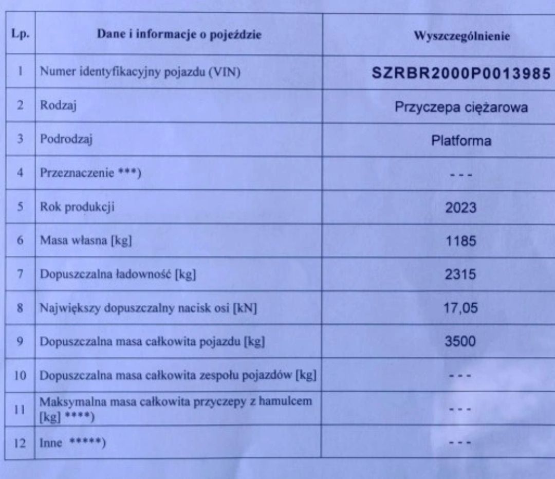 Przyczepa Niewiadów Atlas 5x2,2x2, FV