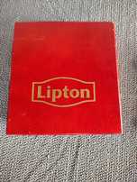 Pojemnik skrzyneczka drewnianiana na herbatę lipton