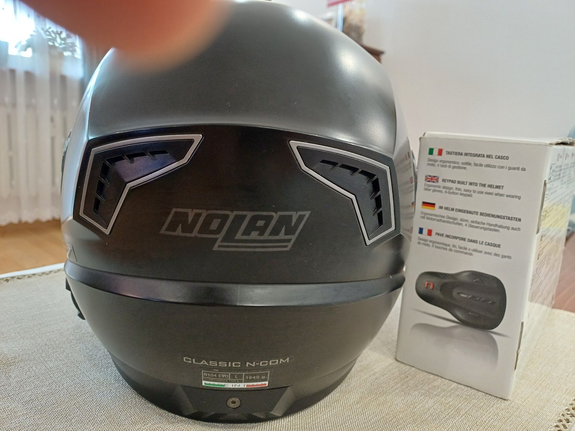 Kask nolan N104 EVO L + interkom n-com b5