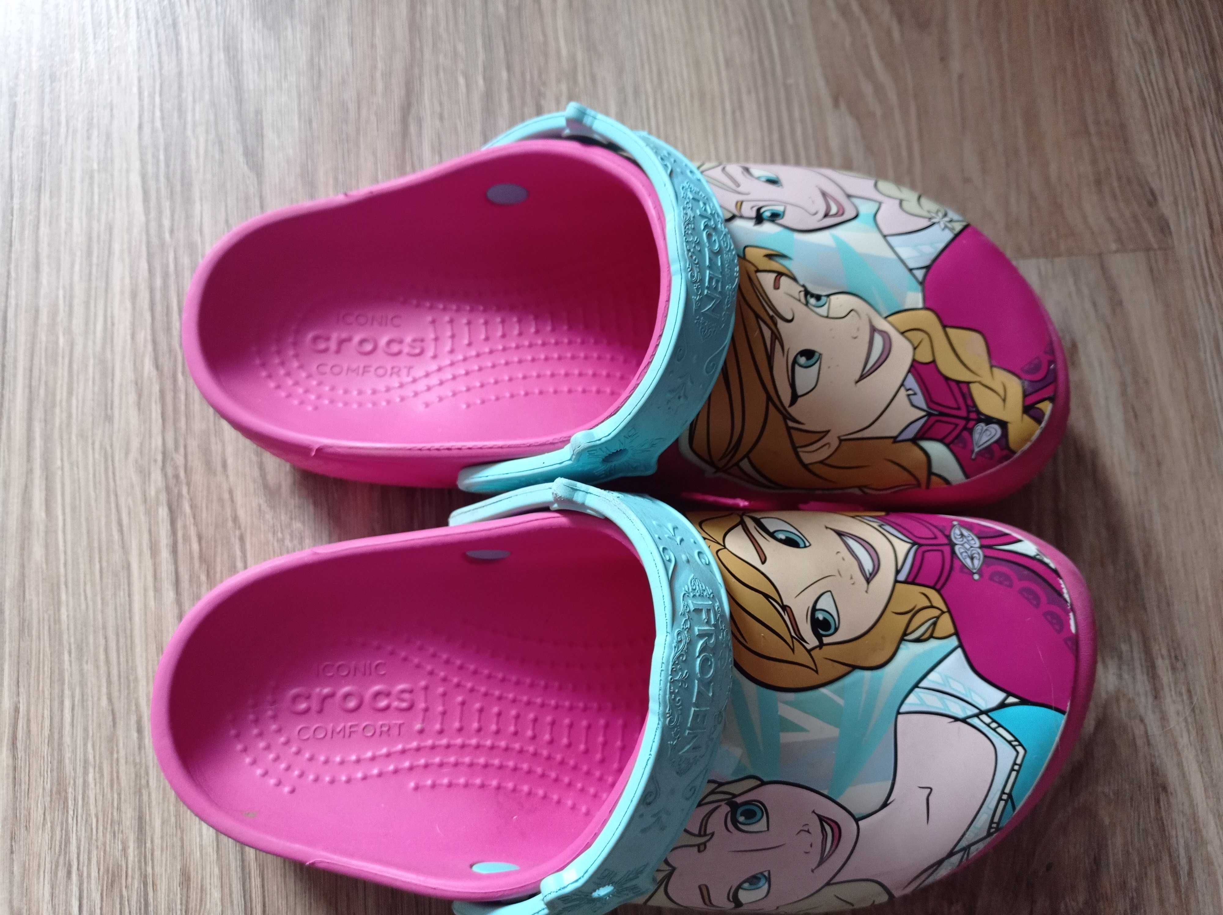 Crocs buty klapki dziecięce Frozen 34, stan bdb
