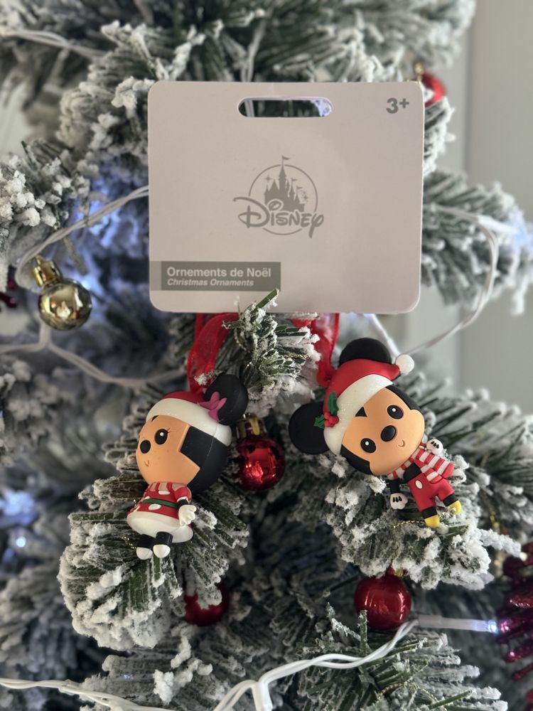 Adornos de Natal Minnie e Mickey - Disneyland Paris