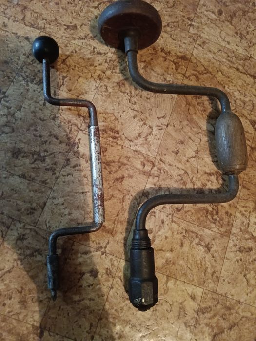 Wiertarki ręczne korby- zabytek 2szt