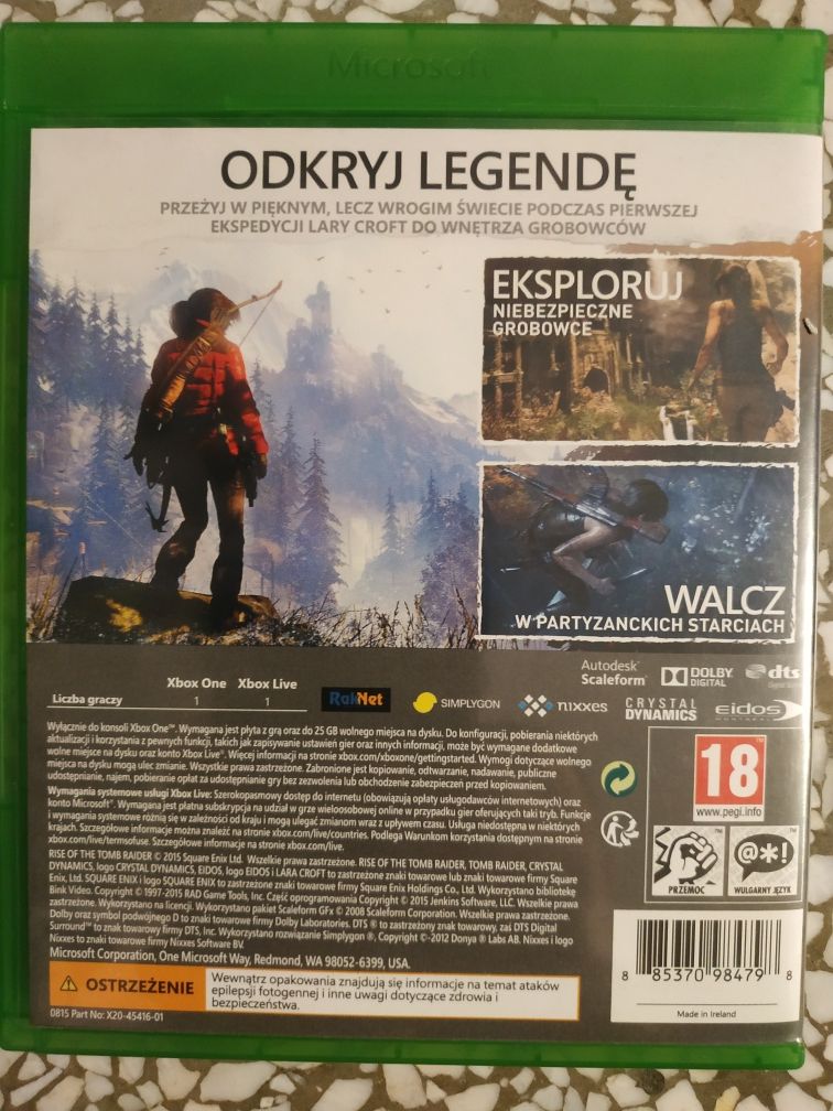 Rise Of The Tomb Raider PL Xbox one Series X