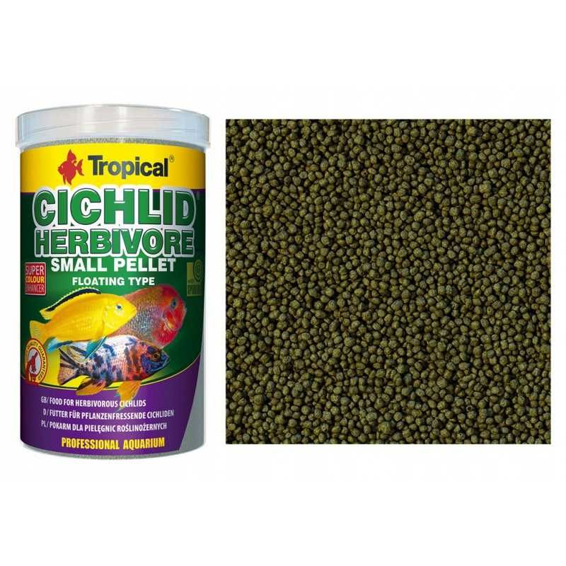 Tropical Pokarm Cichlid Herbivore Small Pelet 250ml {Świat Akwarysty}