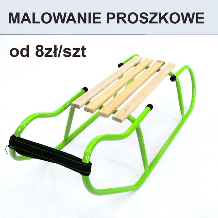 Malowanie proszkowe, sanki dziecięce