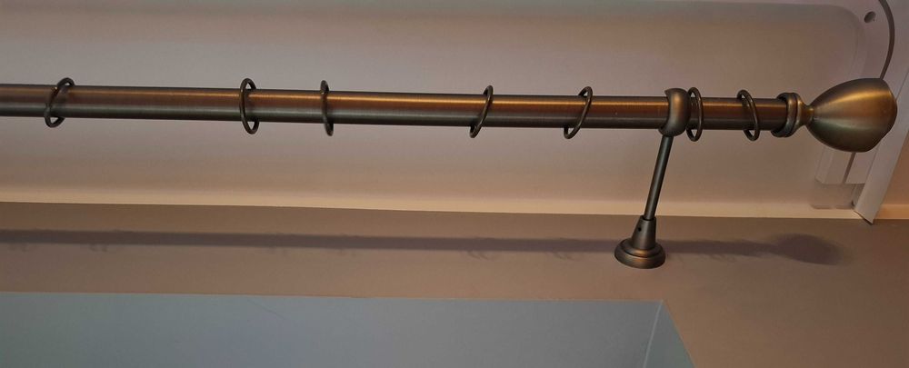 Karnisz 410 cm rura brudne złoto