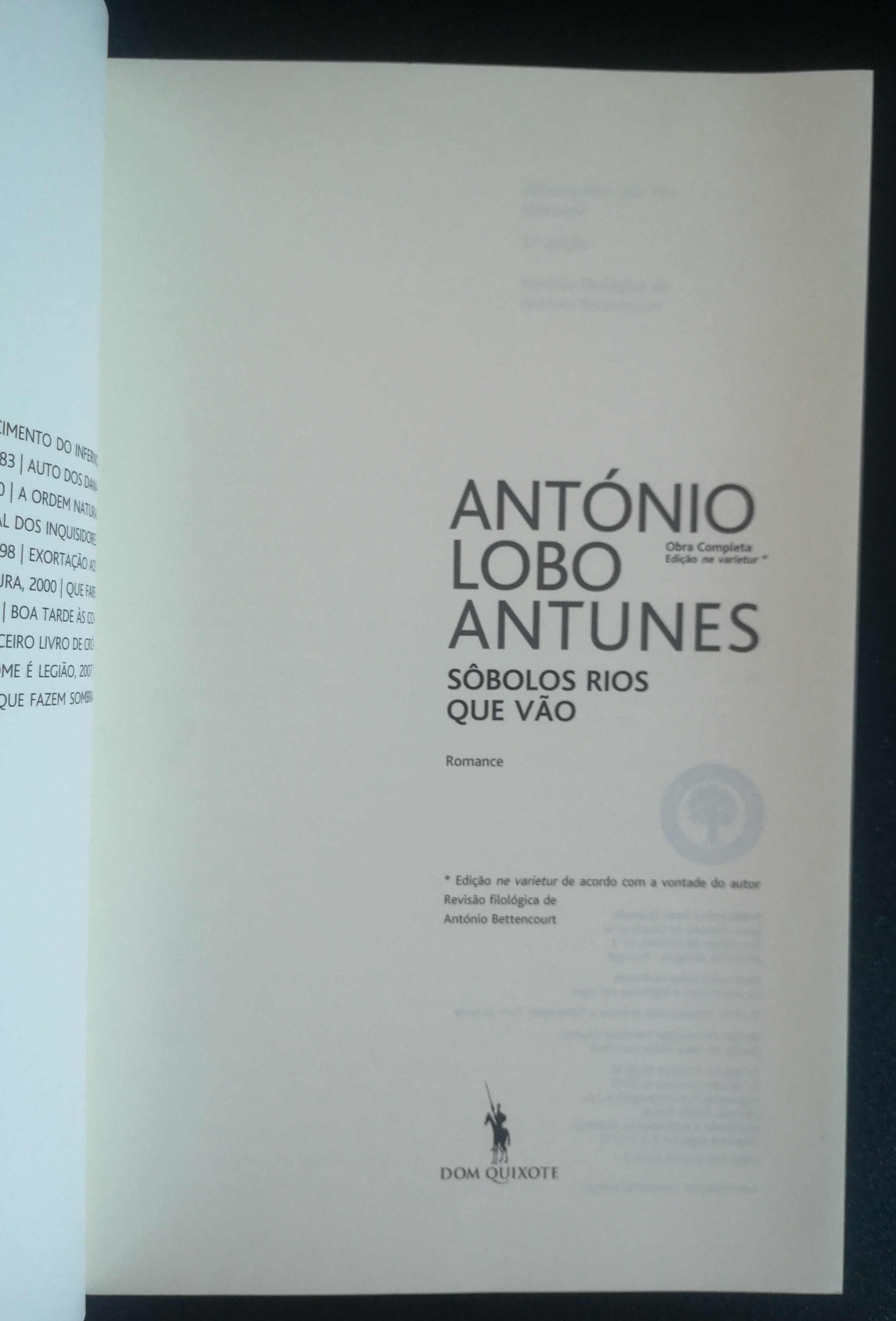 "Sôbolos Rios que Vão" de António Lobo Antunes