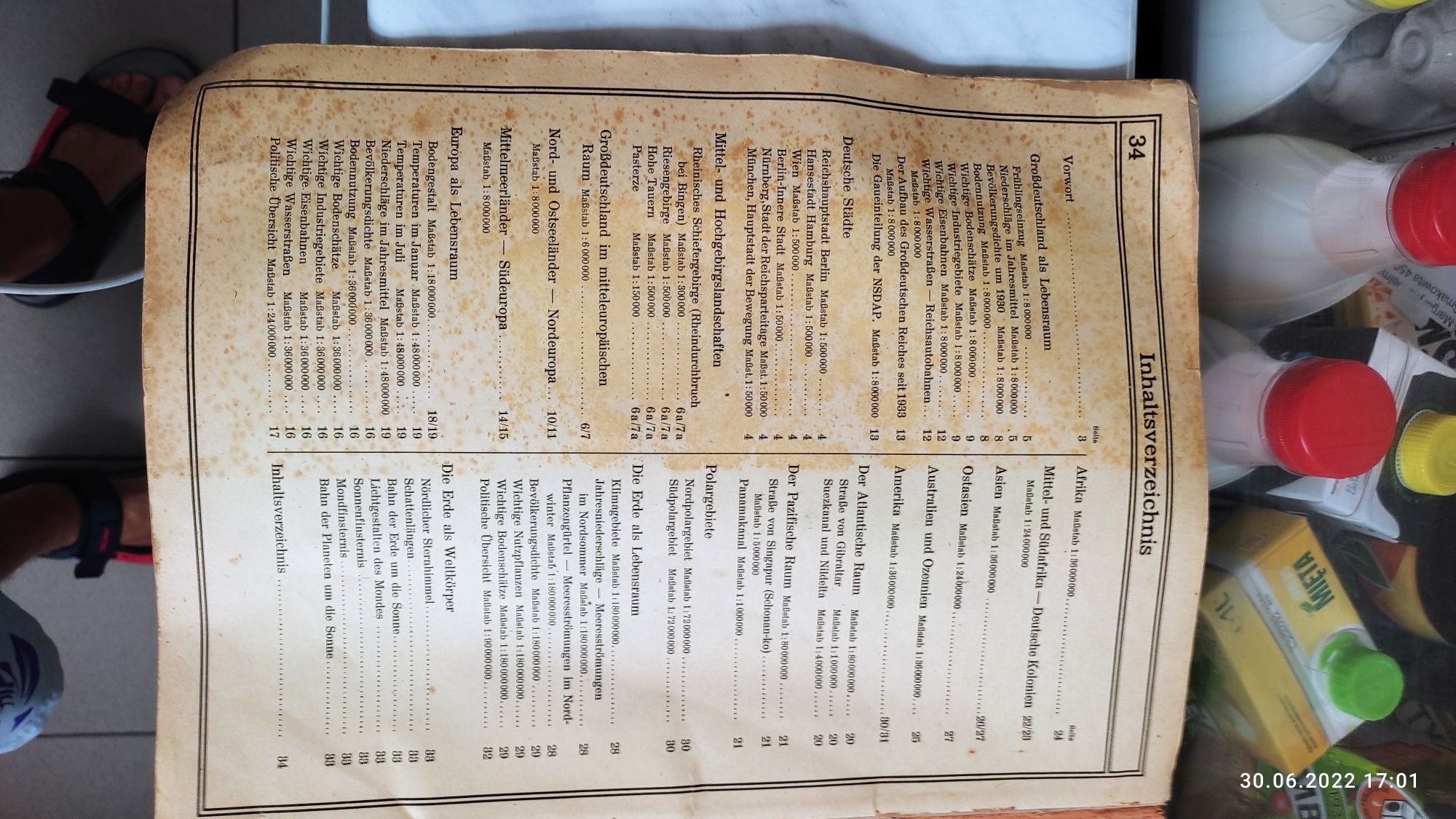 Historyczny atlas geograficzny Świat ,z Niemiec Berlin 1942