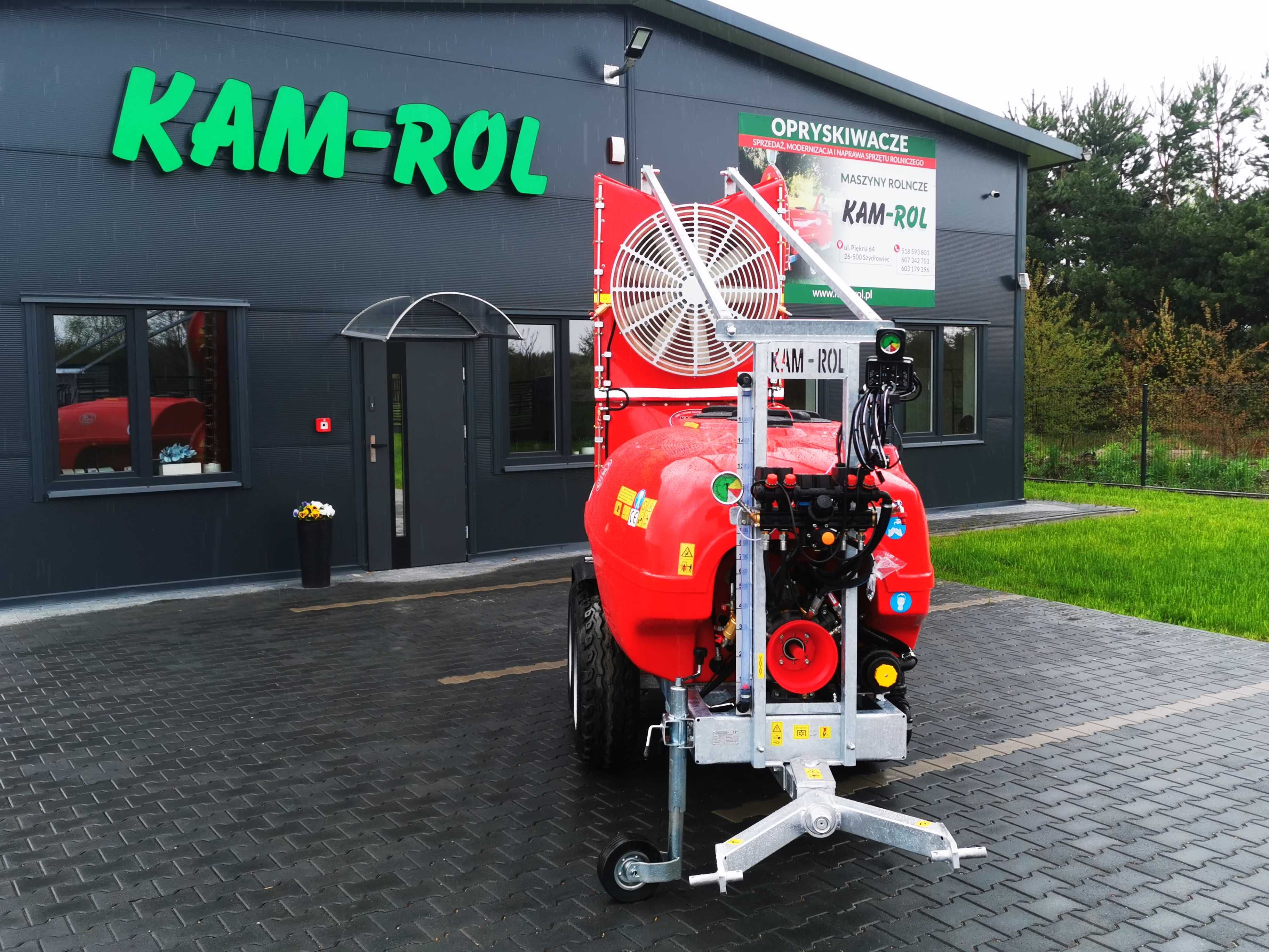 Opryskiwacz sadowniczy KAM-ROL,1000l ,NOWY, dwa wentylatory,kolumna