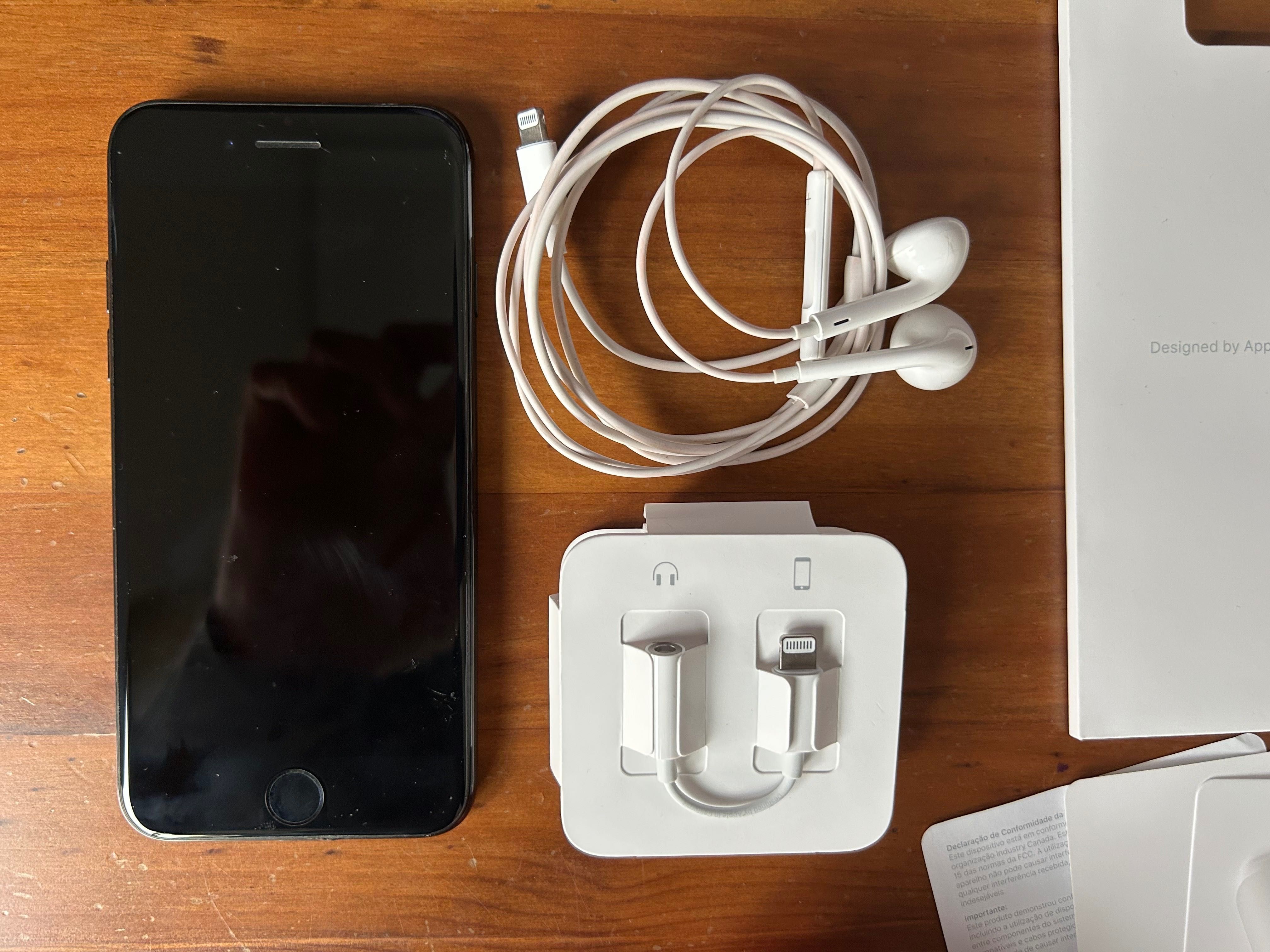 iPhone 7 Jet Black 128GB – Impecável + Acessórios