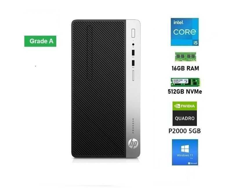 HP ProDesk 400 G6 MT i5-9500 | 16Gb 512Gb NVMe NVIDIA 5GB | Garantia