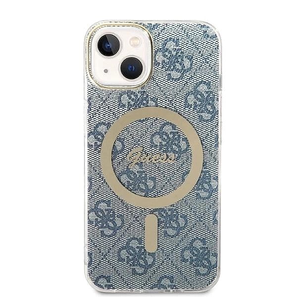 Etui Guess 4G Print MagSafe na iPhone 14 Plus + ładowarka indukcyjna -