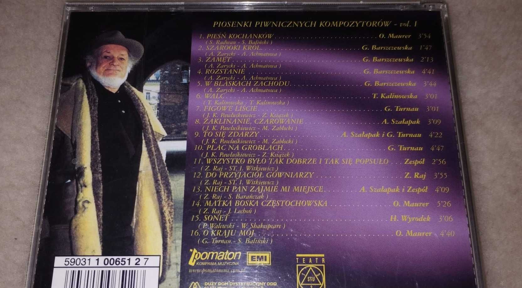 Piwnica pod Baranami, piosenki piwnicznych kompozytorów I, CD, muzyka