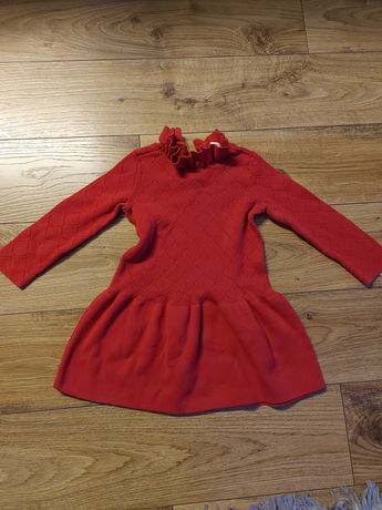 Sukienka czerwona rozmiar 92 H&M