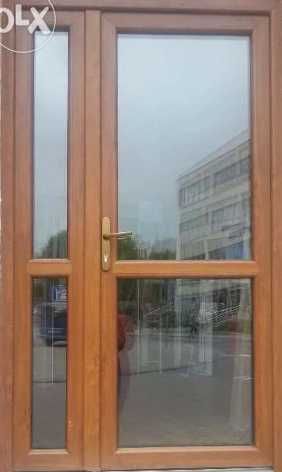 drzwi pcv sklepowe orzech złoty dąb antracyt białe   w 3 DNI dostawa