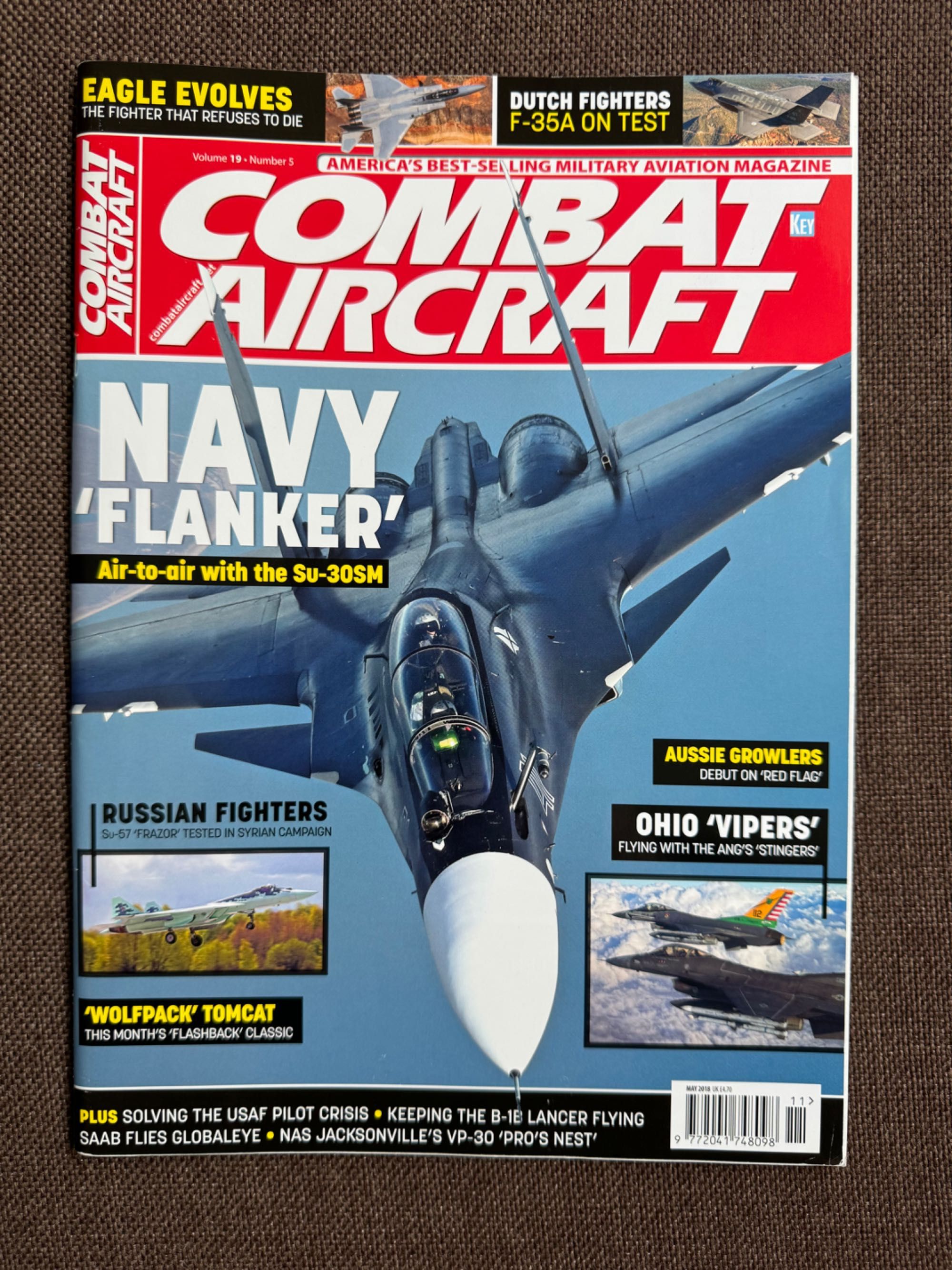 COMBAT AIRCRAT - MAY 2018 - czasopismo lotnicze | F-15,  SU-30SM,