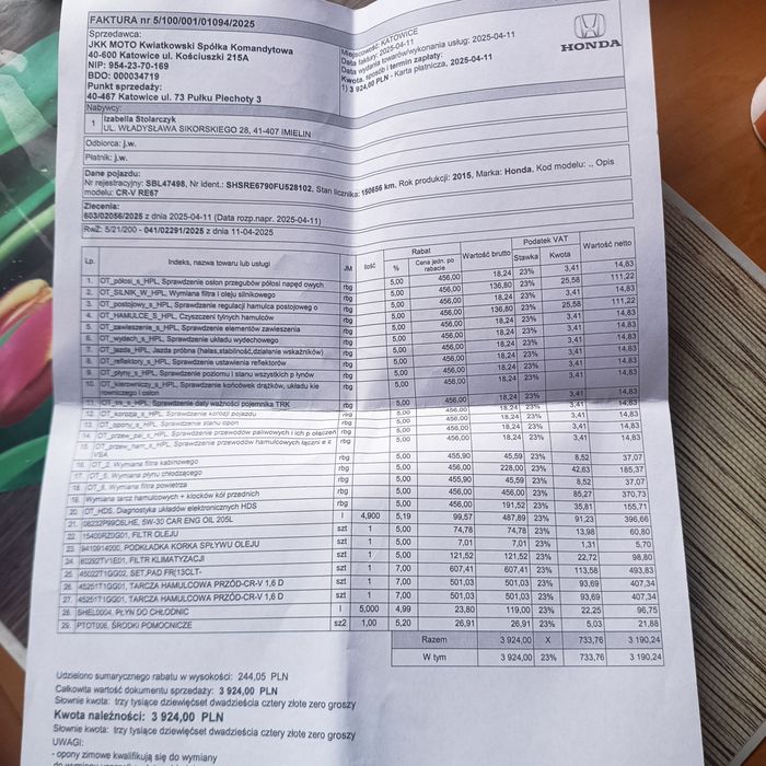 Sprzedam Honda CRV Executive 2016, serwisowana w serwisie Hondy