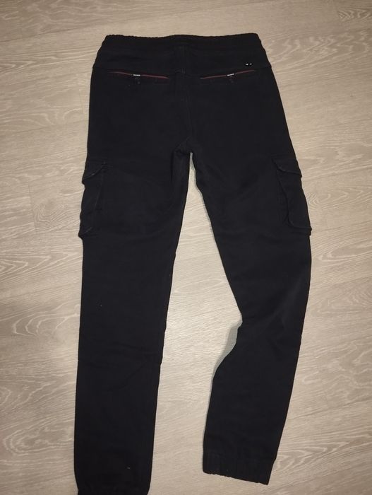 Чоловічі теплі джинси темно сині