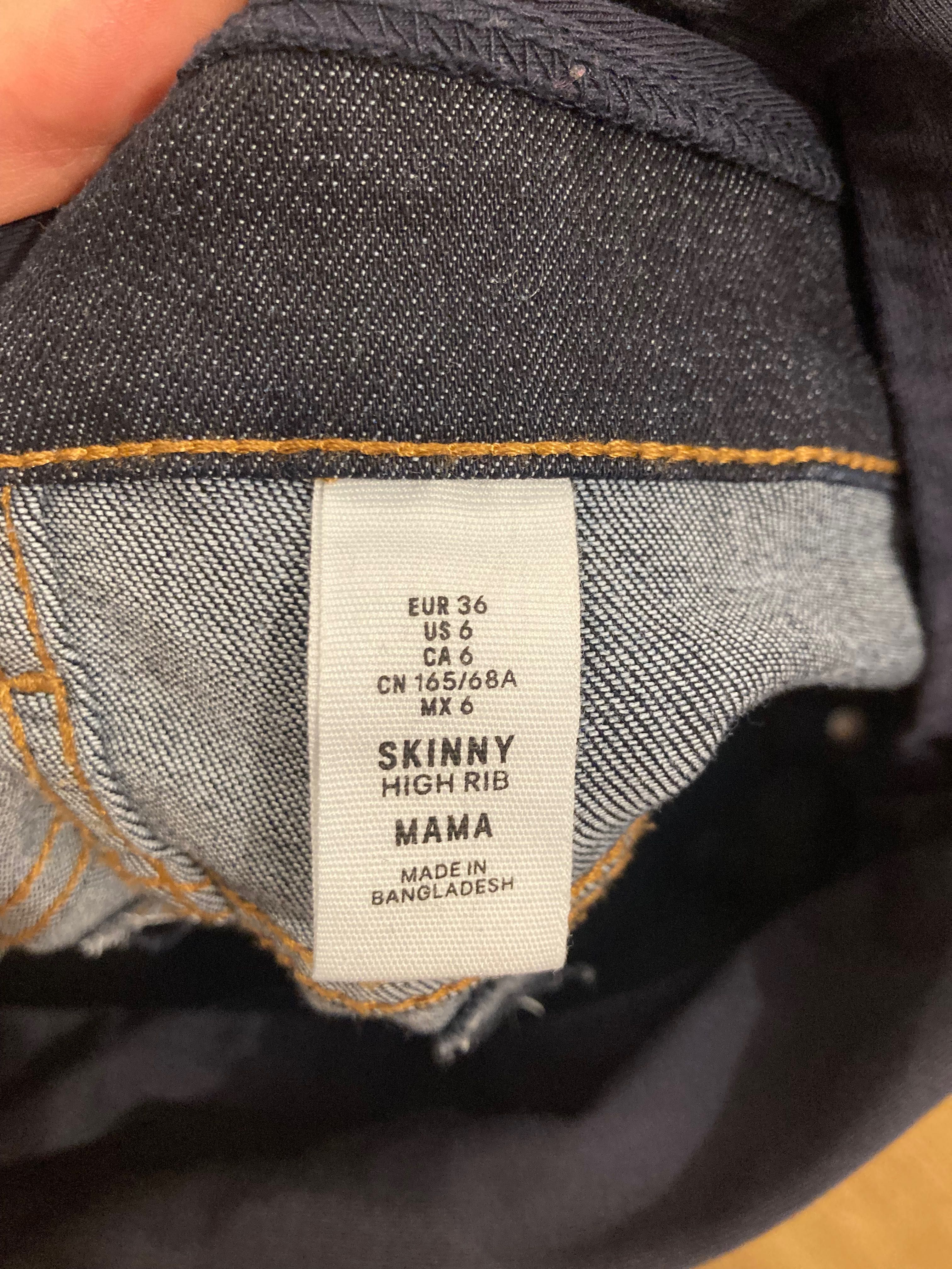 Spodnie ciążowe dżinsy H&M rozm. S